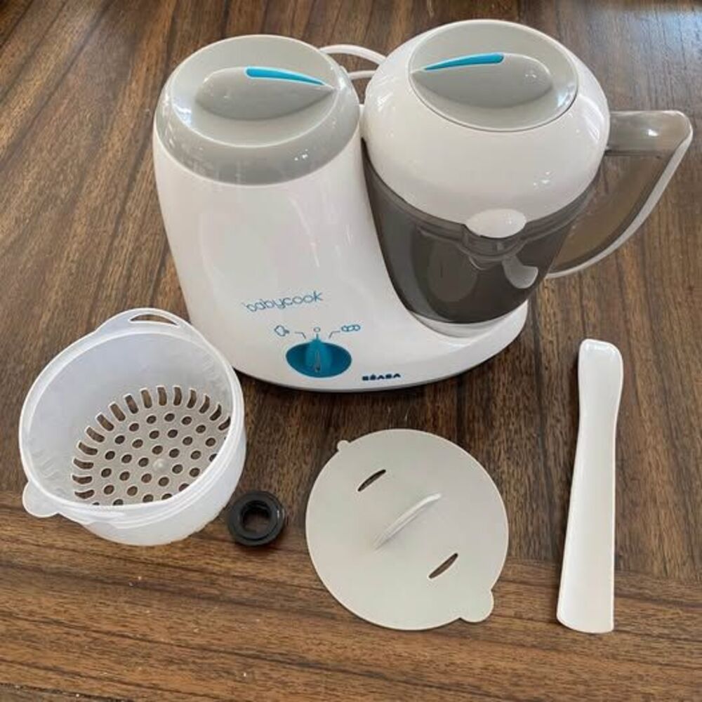 BEABA Babycook Original Baby Food Maker, Baby Food Steamer, Baby Blender, Manual